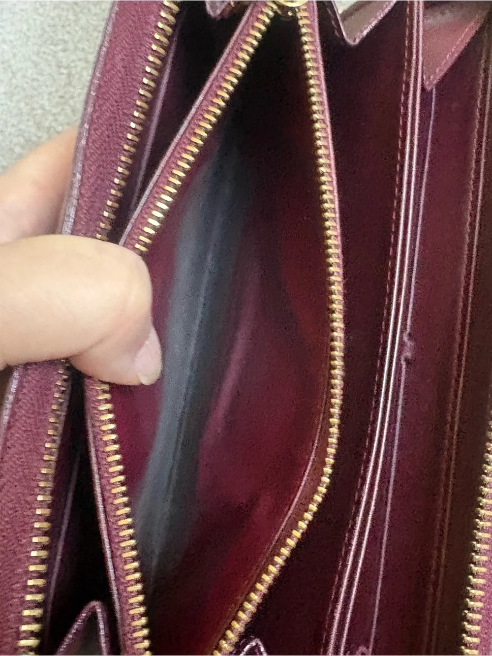 Auth Louis Vuitton Monogram Vernis Zip Around Wallet